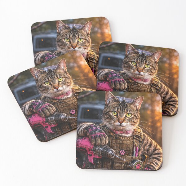 Item preview, Purrfessional Contractor Cat – Pink Power Tools Edition designed and sold by Kimberly Palmer.