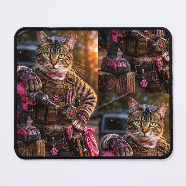 Item preview, Purrfessional Contractor Cat – Pink Power Tools Edition designed and sold by Kimberly Palmer.