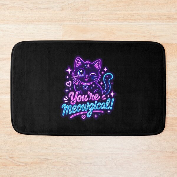 Item preview, Meowgical Cat – Neon Pun Sticker designed and sold by Cerys-GS.