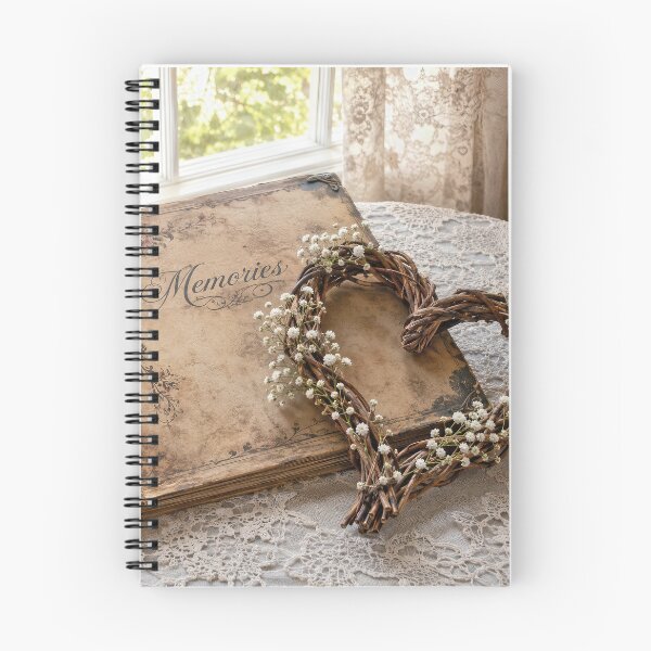 Item preview, Grapevine Heart on a Vintage Scrapbook designed and sold by Maria Dryfhout.