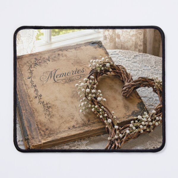 Item preview, Grapevine Heart on a Vintage Scrapbook designed and sold by Maria Dryfhout.