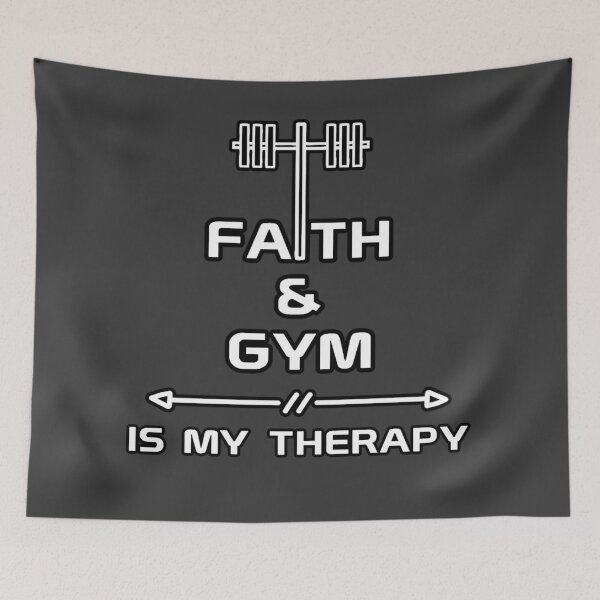 Item preview, Faith And Gym Is My Therapy Christian Gym designed and sold by Bezuiden.