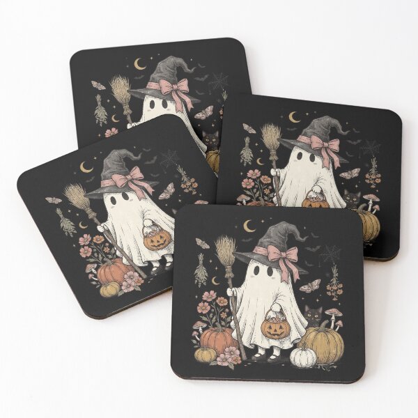 Item preview, Witch Ghost Black Cat Pumpkin Patch designed and sold by Roy & Tiffany.