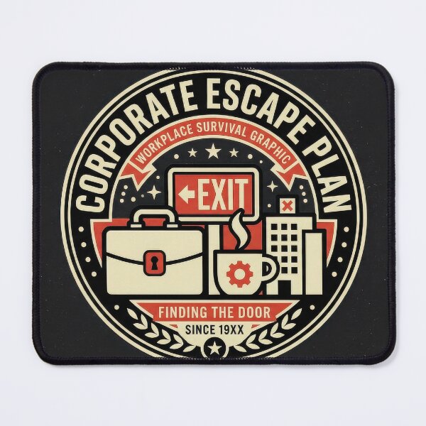 Item preview, Corporate escape plan Retro Vintage Minimalist Graphic designed and sold by Probably Fine.