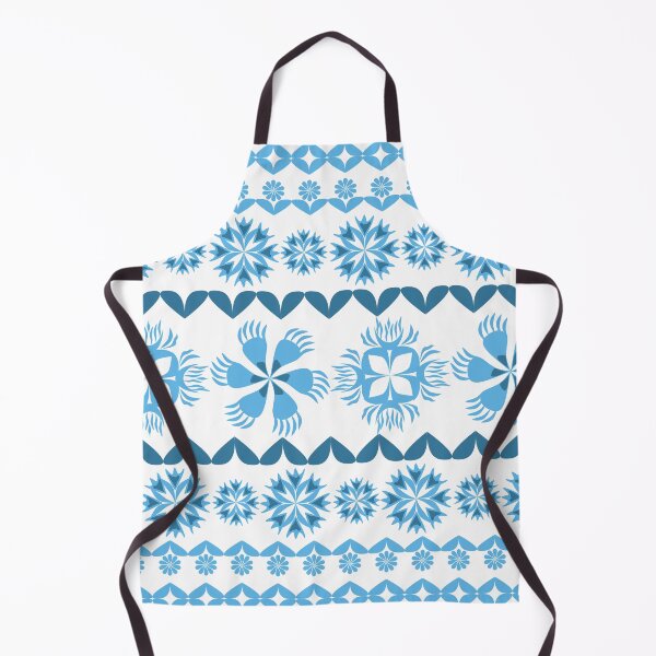 Item preview, Blue Ornamental Floral Tile Border Seamless Pattern with Geometric Folk Art Design designed and sold by Ei-Ei.