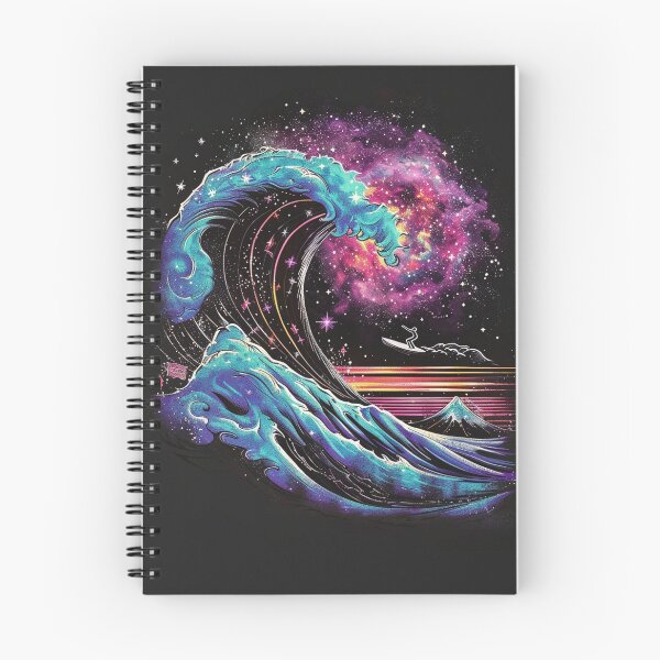 Item preview, riding the cosmic wave in neon designed and sold by RetroWaveArtCo.