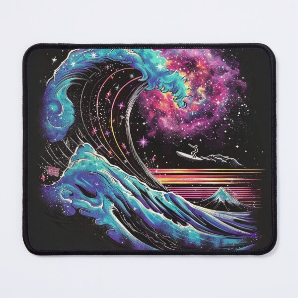 Item preview, riding the cosmic wave in neon designed and sold by RetroWaveArtCo.