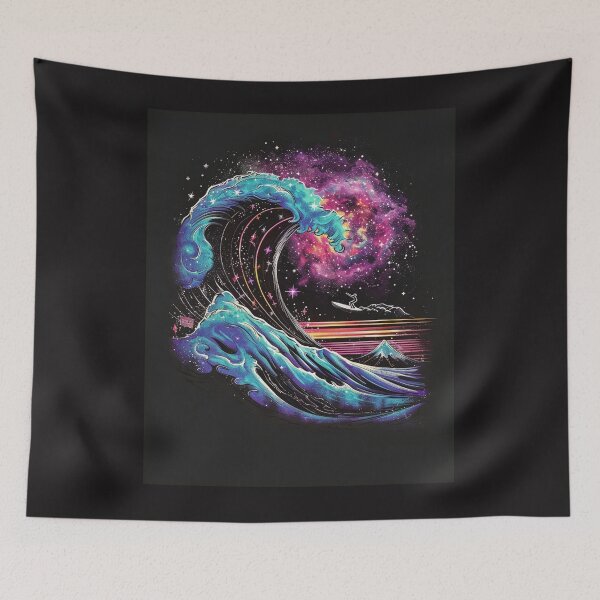 Item preview, riding the cosmic wave in neon designed and sold by RetroWaveArtCo.