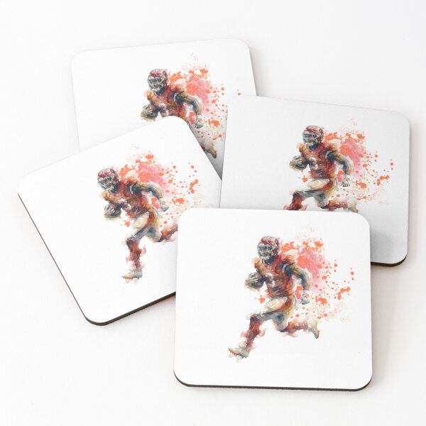 Item preview, Dynamic American Football Runner Watercolor Painting designed and sold by Turnersports.