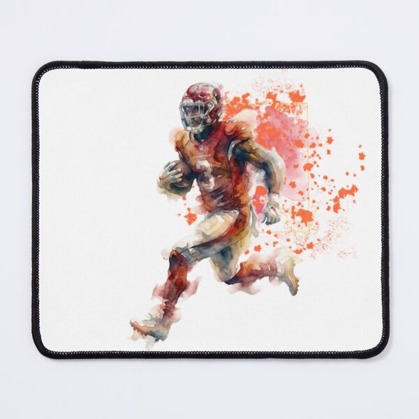 Item preview, Dynamic American Football Runner Watercolor Painting designed and sold by Turnersports.