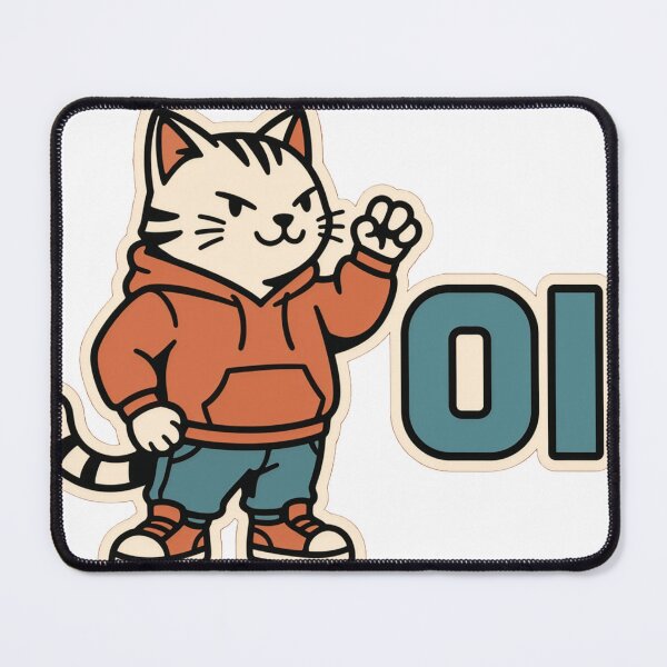 Item preview, Oi Cool Street Cat In Hoodie designed and sold by a575642903.