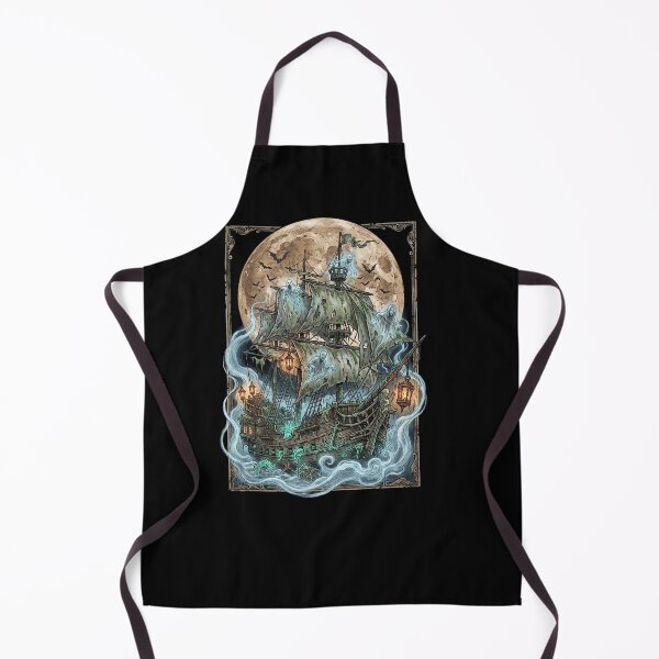 Item preview, Ghost Pirate Ship Moonlit Sea designed and sold by Roy & Tiffany.