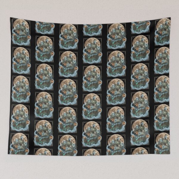Item preview, Ghost Pirate Ship Moonlit Sea designed and sold by Roy & Tiffany.