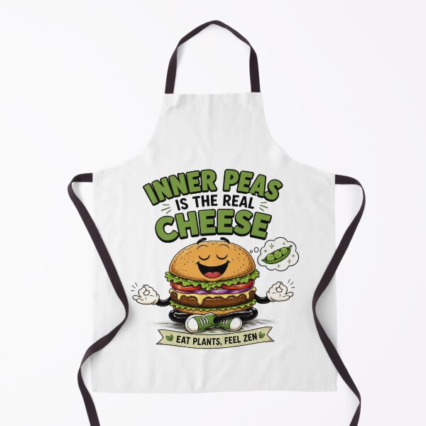 Item preview, Inner Peas Is the Real Cheese Funny Vegan Burger Design. designed and sold by The-T-In-Retro.