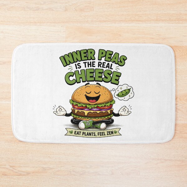 Item preview, Inner Peas Is the Real Cheese Funny Vegan Burger Design. designed and sold by The-T-In-Retro.