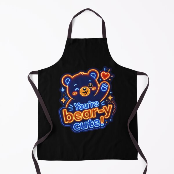 Item preview, Bear‑y Cute Bear – Neon Pun Sticker designed and sold by Cerys-GS.