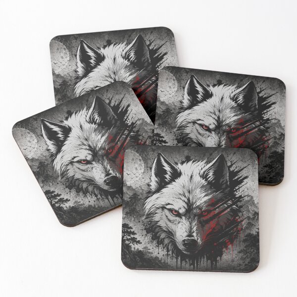 Item preview, Shadow Wolf: Crimson Eyes Dark Fantasy designed and sold by Fei Long Design Hub.