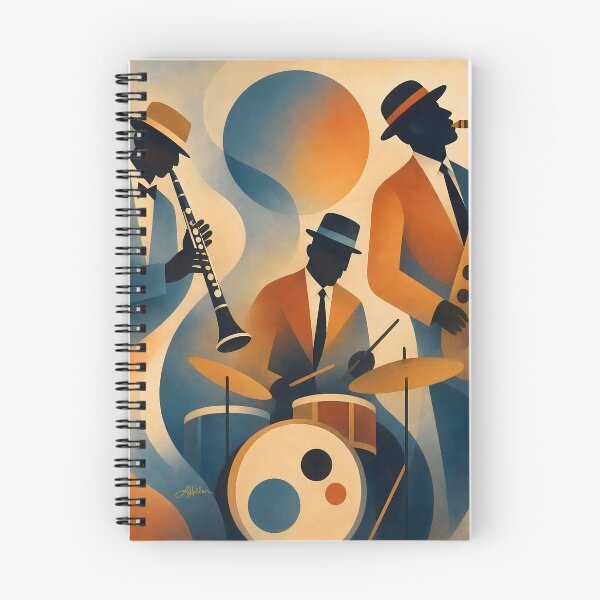 Item preview, Mid Century Feel The Flow Jazz Trio Art designed and sold by Lee Hiller Designs.