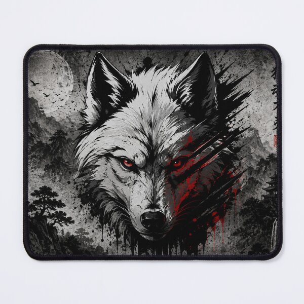 Item preview, Shadow Wolf: Crimson Eyes Dark Fantasy designed and sold by Fei Long Design Hub.