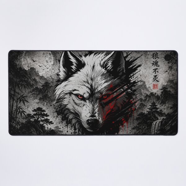 Item preview, Shadow Wolf: Crimson Eyes Dark Fantasy designed and sold by Fei Long Design Hub.