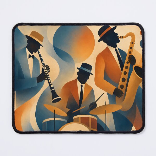 Item preview, Mid Century Feel The Flow Jazz Trio Art designed and sold by Lee Hiller Designs.