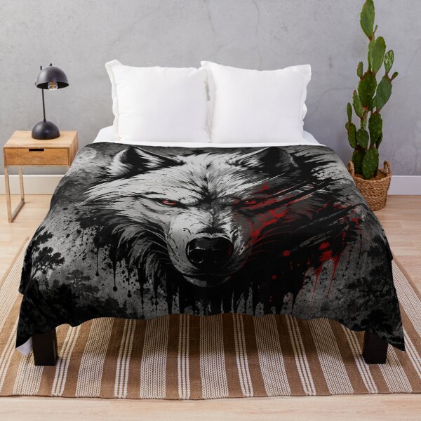 Item preview, Shadow Wolf: Crimson Eyes Dark Fantasy designed and sold by Fei Long Design Hub.