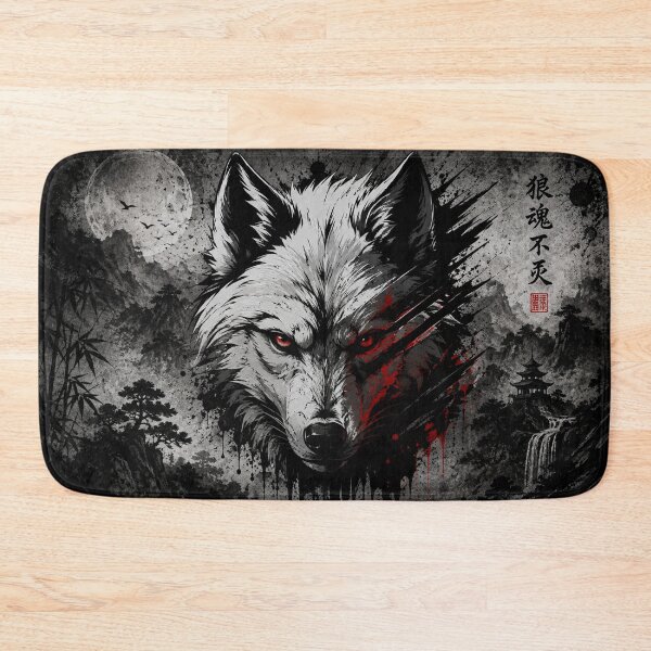 Item preview, Shadow Wolf: Crimson Eyes Dark Fantasy designed and sold by Fei Long Design Hub.