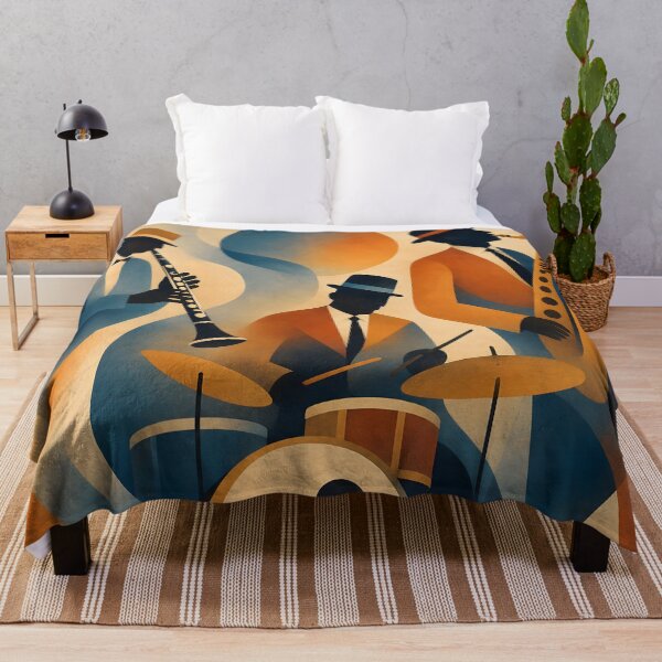 Item preview, Mid Century Feel The Flow Jazz Trio Art designed and sold by Lee Hiller Designs.