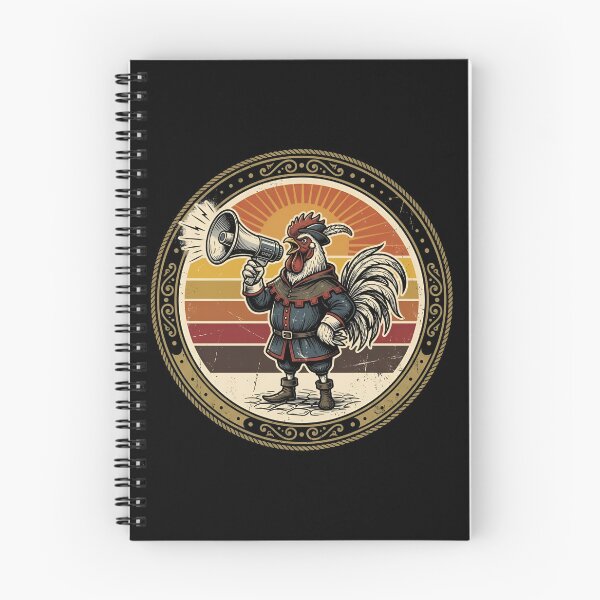 Item preview, Retro Town Crier Rooster Vintage Badge designed and sold by DuckOddity.