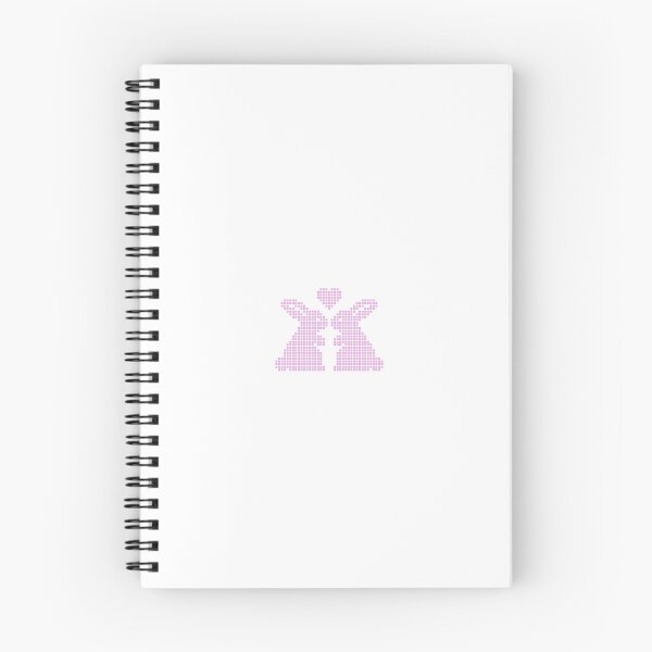 Item preview, Cute Pink Pixel Art Bunnies in Love with Heart designed and sold by soupmakes.