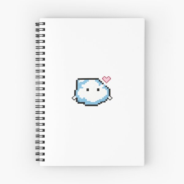 Item preview, Cute Pixel Blue Blob With Pink Heart designed and sold by a575642903.