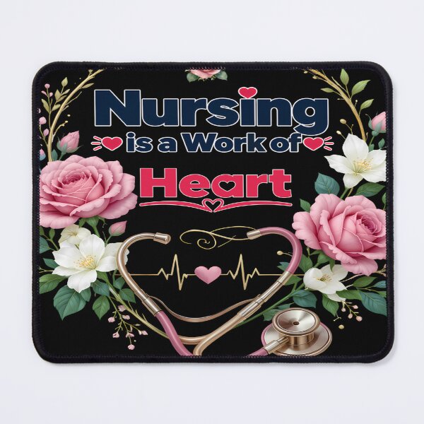 Item preview, Nurse T-Shirt | Nursing Shirt | Floral Nurse Shirt | Nursing is a Work of Heart designed and sold by DigiArt8Design.