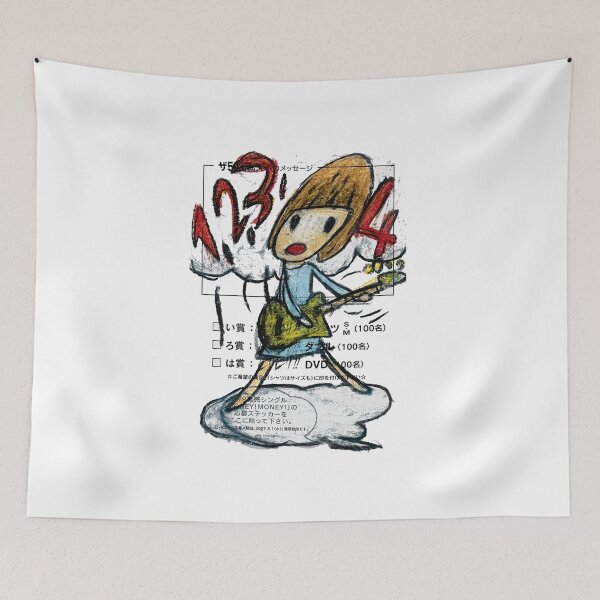 Item preview, apanese Vintage Punk Rock Girl Chalk Illustration designed and sold by kiwibroc.