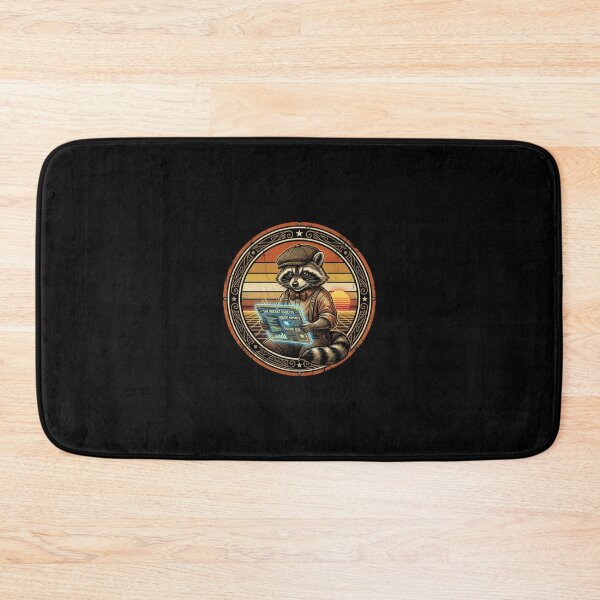 Item preview, Retro Newsboy Raccoon Vintage Badge designed and sold by DuckOddity.