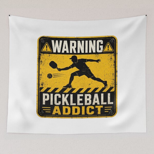 Item preview, Warning Pickleball Addict Funny Vintage Sign | Pickleball Player Gift designed and sold by Bisonia.