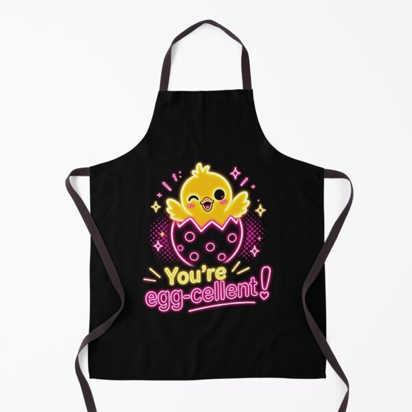 Item preview, Egg‑cellent Chick – Neon Pun Sticker designed and sold by Cerys-GS.