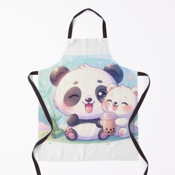 Item preview, Cute Panda And Bear With Boba Tea designed and sold by a575642903.
