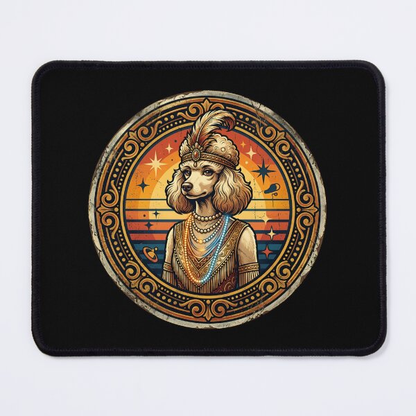Item preview, Retro Flapper Poodle Vintage Badge designed and sold by DuckOddity.