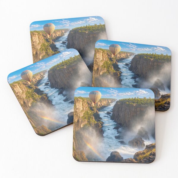 Item preview, Hot Air Balloon Floating Over a Canyon Gorge designed and sold by Maria Dryfhout.