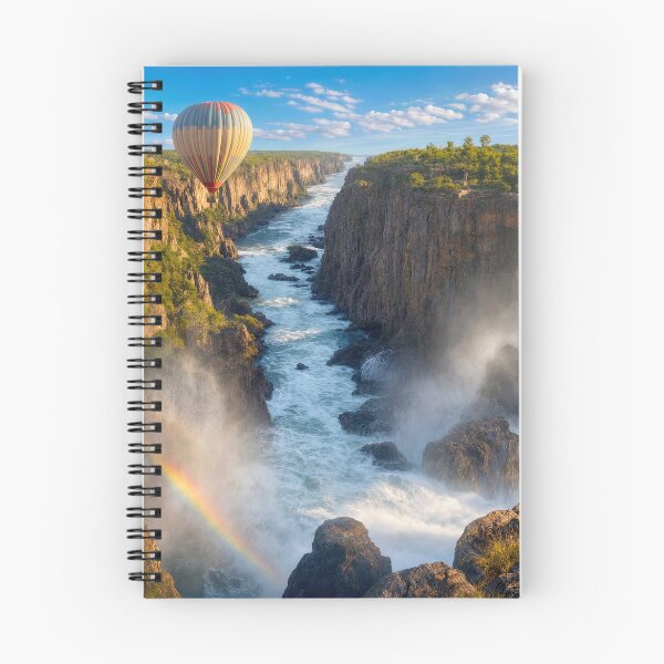 Item preview, Hot Air Balloon Floating Over a Canyon Gorge designed and sold by Maria Dryfhout.