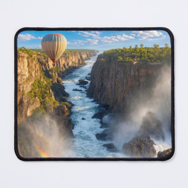 Item preview, Hot Air Balloon Floating Over a Canyon Gorge designed and sold by Maria Dryfhout.