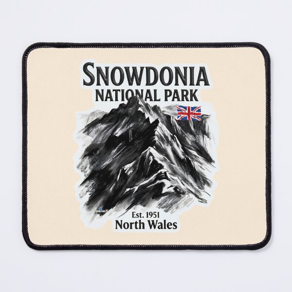 Item preview, Snowdonia Charcoal Peaks Wales designed and sold by EvergreenPark - Tee Studio.