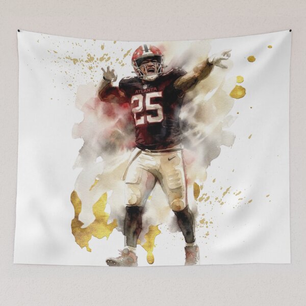 Item preview, American Football Player #25 Watercolor Splatter Art designed and sold by Turnersports.
