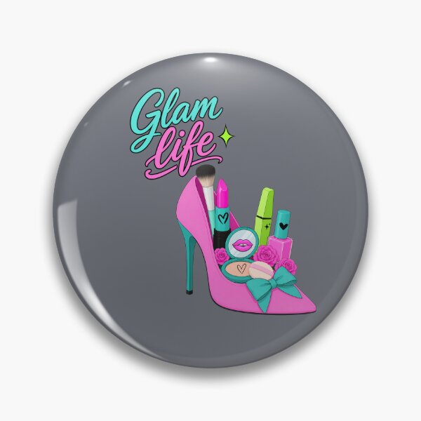 Item preview, Glam Life – Pink High Heel Makeup & Roses designed and sold by Aimetoi.
