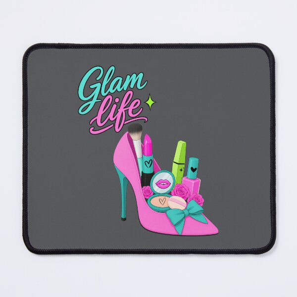 Item preview, Glam Life – Pink High Heel Makeup & Roses designed and sold by Aimetoi.