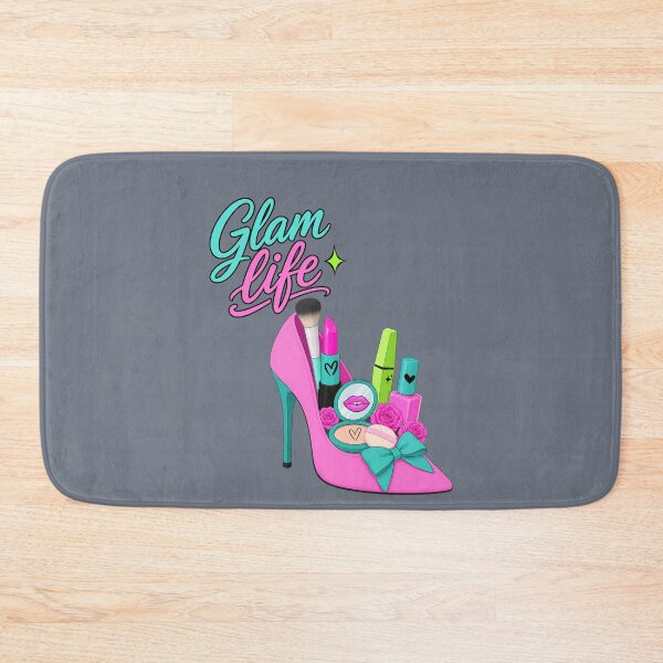 Item preview, Glam Life – Pink High Heel Makeup & Roses designed and sold by Aimetoi.