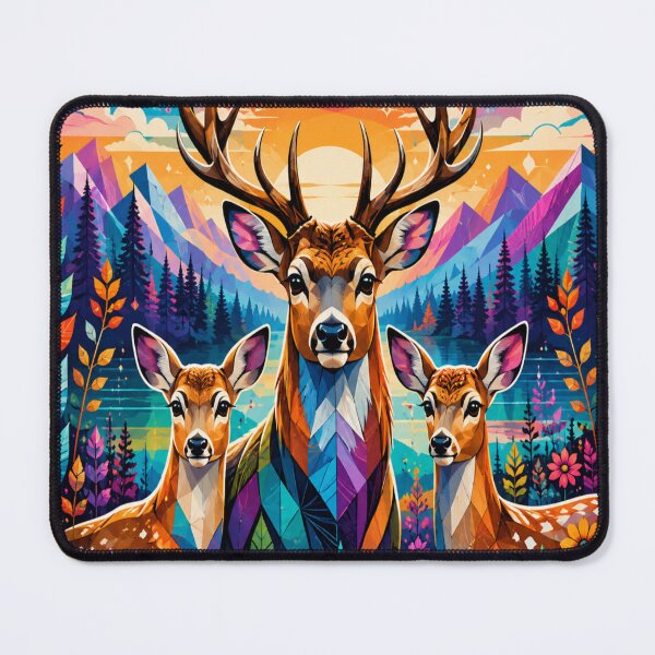 Item preview, Colorful Deer & Mountains designed and sold by DK Rocket.