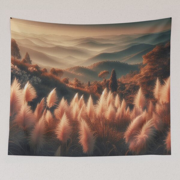 Item preview, Gentle waves: Pampas grass dances in the wind of nature designed and sold by FotoworldEdel.