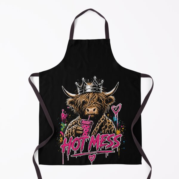 Item preview, Hot Mess Highland Cow – Funny Sassy Cow Girl Western Farm Animal Design designed and sold by PosiMCreations.