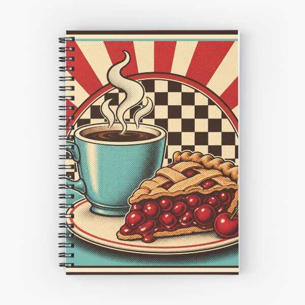 Item preview, Retro Coffee and Cherry Pie designed and sold by PixelToPress.
